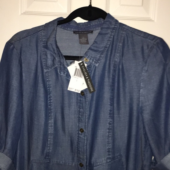 CHELSEA & THEODORE DENIM DRESS - Picture 6 of 8